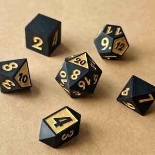 Custom Nimble Dice Set | Matte Black & Gold