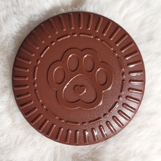 Paw Cookie Button Badge - Chocolate