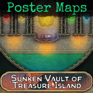 Poster Map - Sunken Vault of Treasure Island