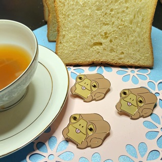 Milk Bread Frog Pin