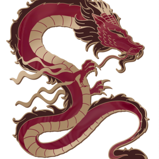 Red Dragon Enamel Pin