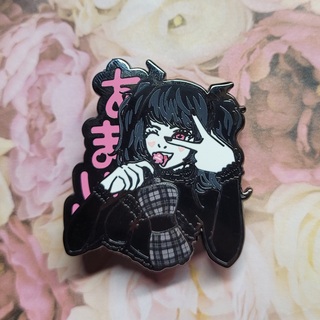 Vamp monster girl pin