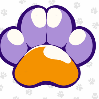 Purple & Orange Paw