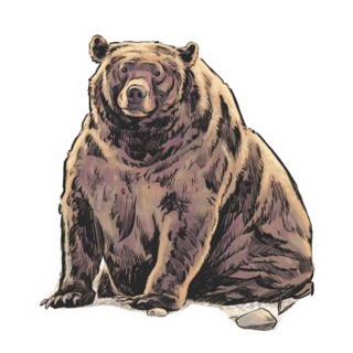Sticker | Fat Brown Bear