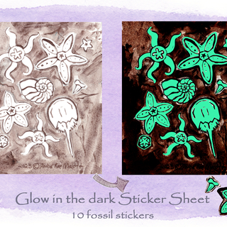 glow in the dark sticker sheet