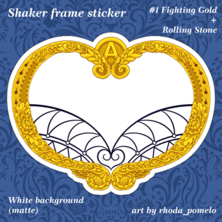 Sticker: Fighting Gold + Rolling Stone Frame