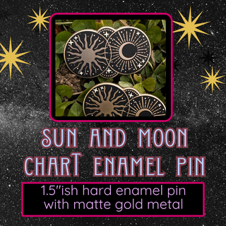 GOLD SUN AND MOON STARCHART PIN