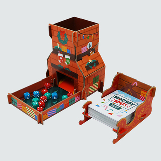 Chimney Dice Tower & Sleigh Card Holder