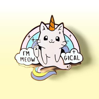 Enamel Pin Meowgical Caticorn Unicorn Cat