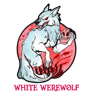 White Werewolf Pin