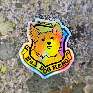 Smoky The Dog Hero Sticker
