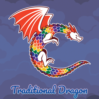 Traditional Pride Dragon Enamel Pin