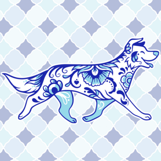 Porcelain Border Collie Enamel Pin