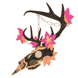 Deer Skull Enamel Pin