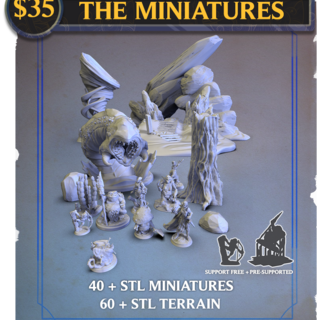 100+ STL Miniatures and Terrain