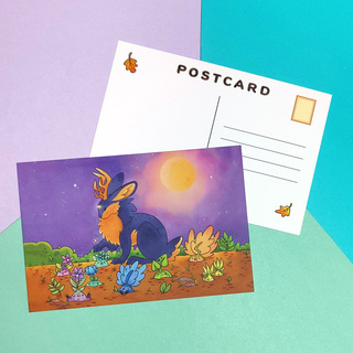 Rainbow Harvest Art Postcard