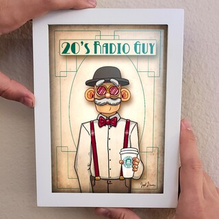 5x7 "20's Radio Guy" art print
