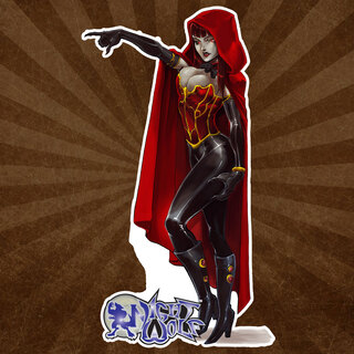 Vampiress Ann Marie 3x4" Die Cut Sticker