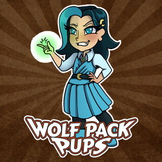Wolf Pack Pups: Janelle the Witch 3x4″ Die Cut Sticker