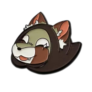 Enamel Pin (Cream Raccoon)