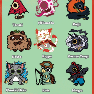 Sticker Sheet Yokai 2