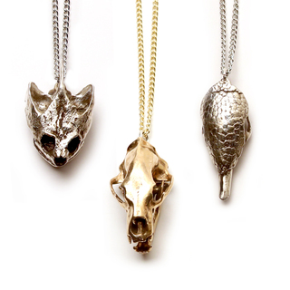 3 Skull Pendants in Bronze (Collection 7 only)