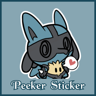 Lucarikyu Peeker Sticker