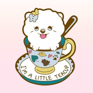 Enamel Pin "I'm A Little Teacup" Pomeranian