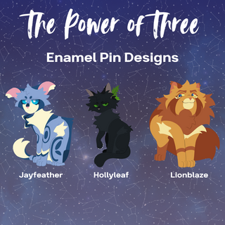 The Power of Three Enamel Pins