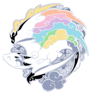 Sky - White Rainbow Dragon