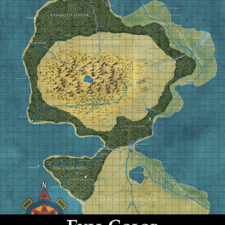 Extra Full-color poster-map of Tehuatl