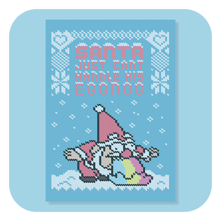 A6 Postcard - Christmas Card - Santa Can't Handle His Eggnog