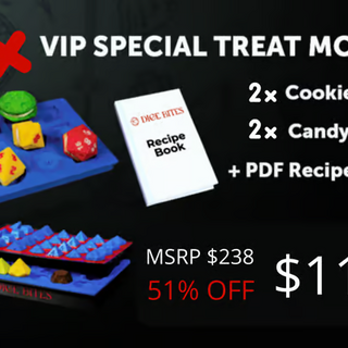 2x Dice Bites Treats Molds