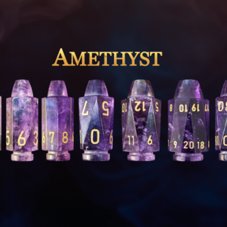 Amethyst Bullet Dice Set