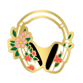 Cross Collab Headphones Pin