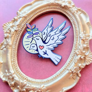 Peace Angelic Dove Pin