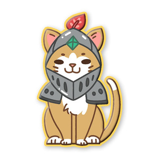 Cat's Gambit 1.5" Enamel Pin - Knight