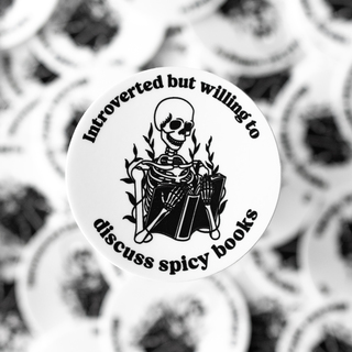 Will Discuss Spicy Books - Vinyl Sticker - 3"