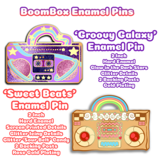 Boombox Enamel Pin