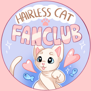 Hairless Cat Fanclub Button Pin