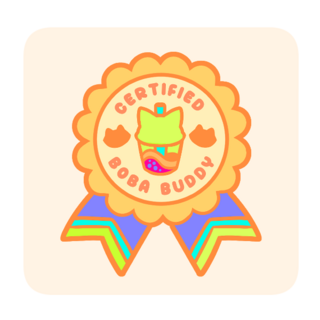 Certified Boba Buddy Enamel Pin
