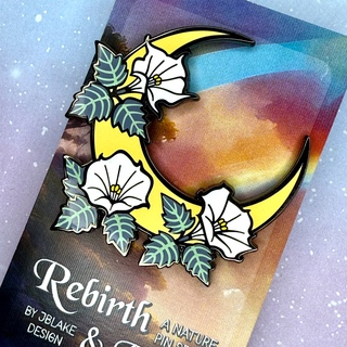 Moon/Datura Flower 2" pin