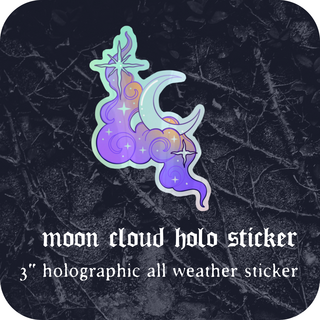 STICKER -Moon Cloud holo sticker