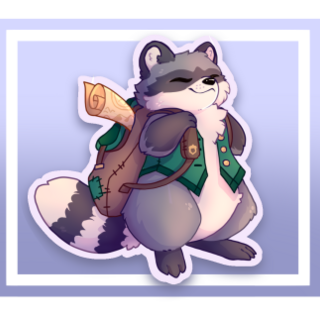 Vinyl Sticker - Boris the Raccoon
