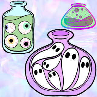 Spooky Potion Pin Set