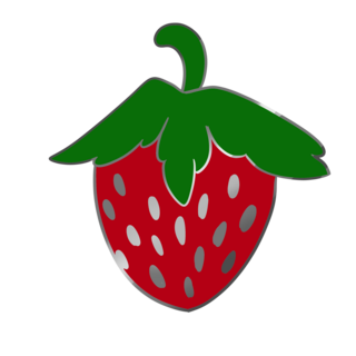 Strawberry mini pin