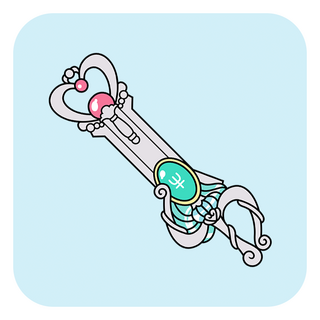Keyblade Sailor Moon Outer Senshi Enamel Pin