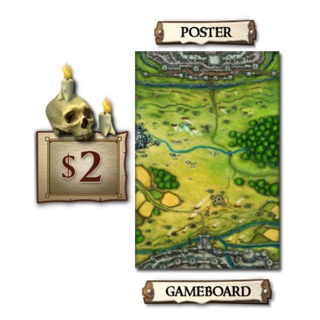 Castle Assault : Poster Gameboard (travel friendly)