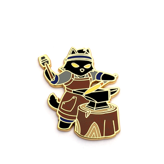 S3 Cat Blacksmith Pin