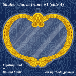 Shaker Charm Frame: Fighting Gold + Rolling Stone